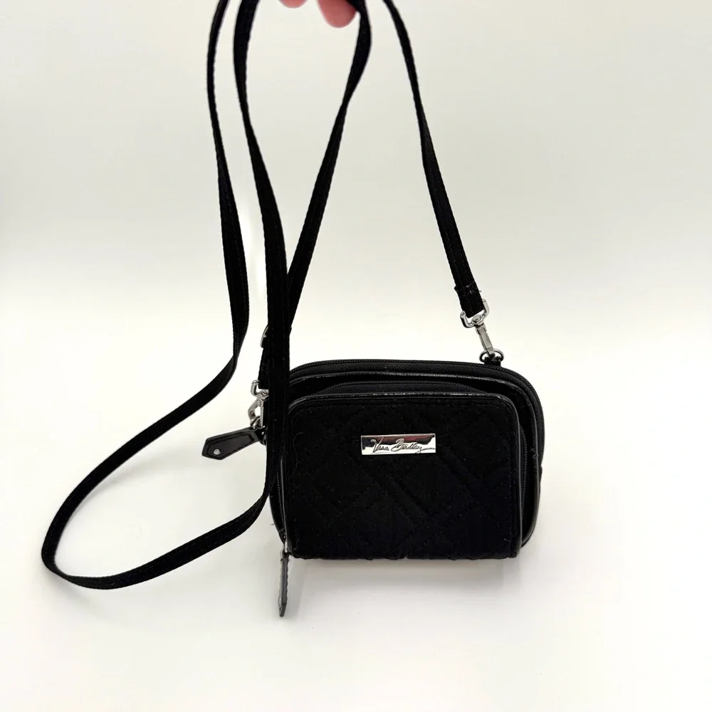 Vera Bradley Black Crossbody Wallet